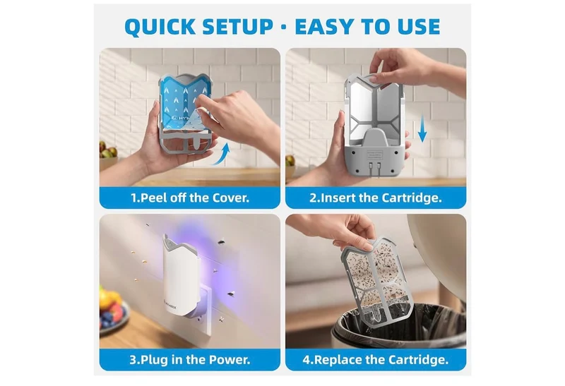 Flying Insect Trap, Plug-in Indoor Fly Trap for Fruit Flies & Gnats24/7 Blue Light Trap - 1 Base + 2 Refills