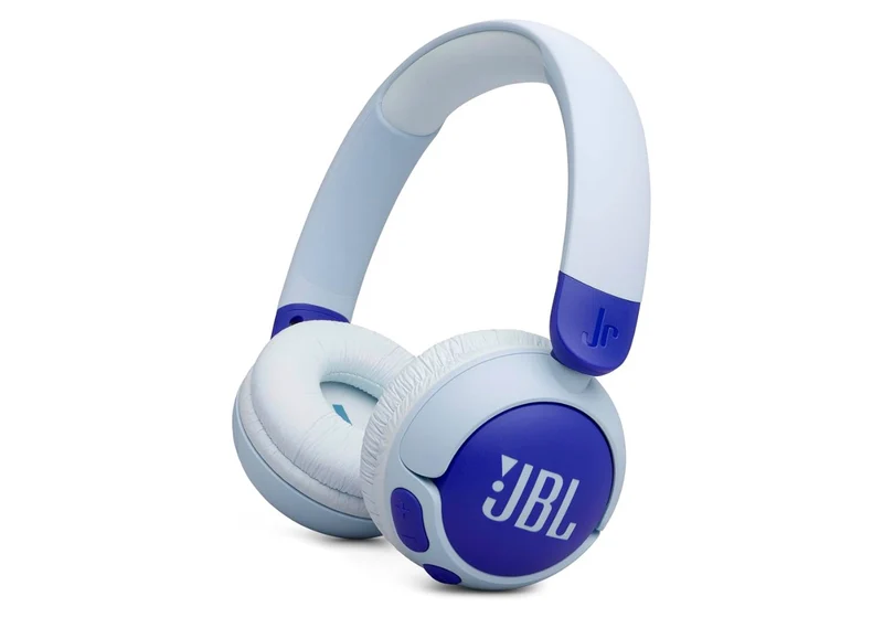 JBL Junior On-Ear Kids Headphones Safe Sound 85dB, Parental Control w/ Customizable Volume Playtime, Easy monitoring, Built-in mic, 50-hour battery life (BLUE)