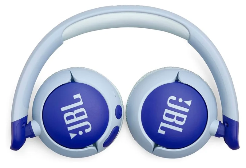 JBL Junior On-Ear Kids Headphones Safe Sound 85dB, Parental Control w/ Customizable Volume Playtime, Easy monitoring, Built-in mic, 50-hour battery life (BLUE)