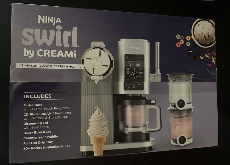 Ninja CREAMi Scoop & Swirl 13 in 1 Soft Serve Ice Cream Machine - Silver