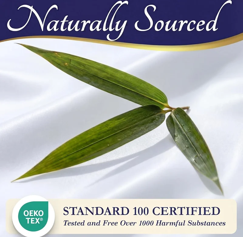 Luxury 4 Pc Naturally Cooling Sheets, Ultra Soft Bed Set - Deep 17" Pockets, Durable Double Stitching - (White)