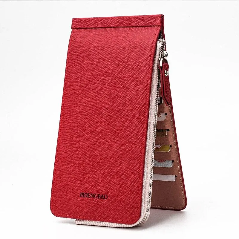 Portefeuille long multicartes en Cuir PU
