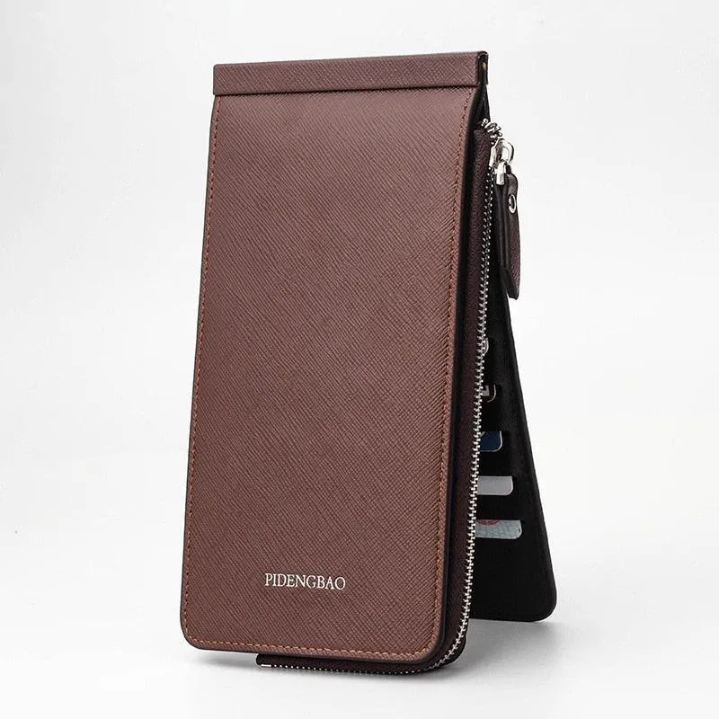 Portefeuille long multicartes en Cuir PU