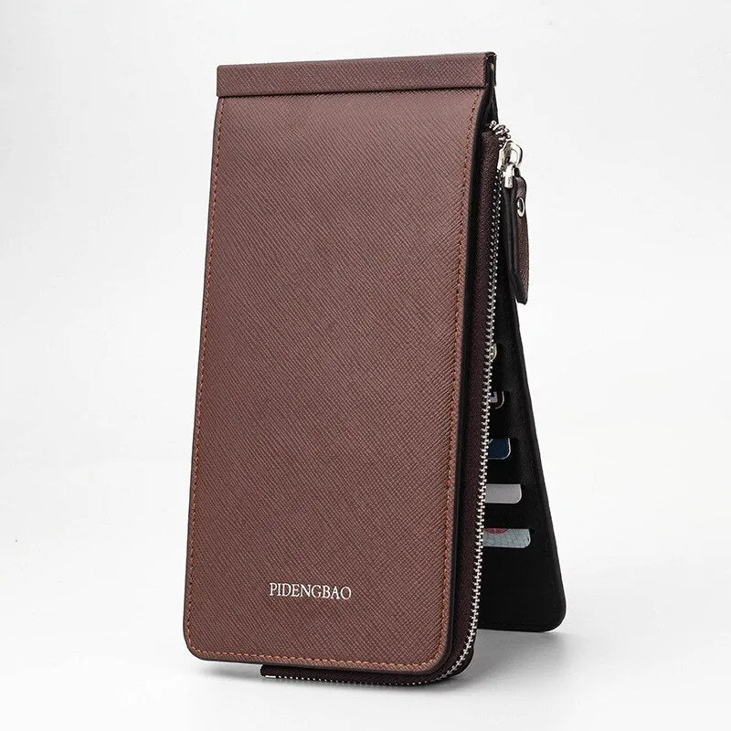 Portefeuille long multicartes en Cuir PU