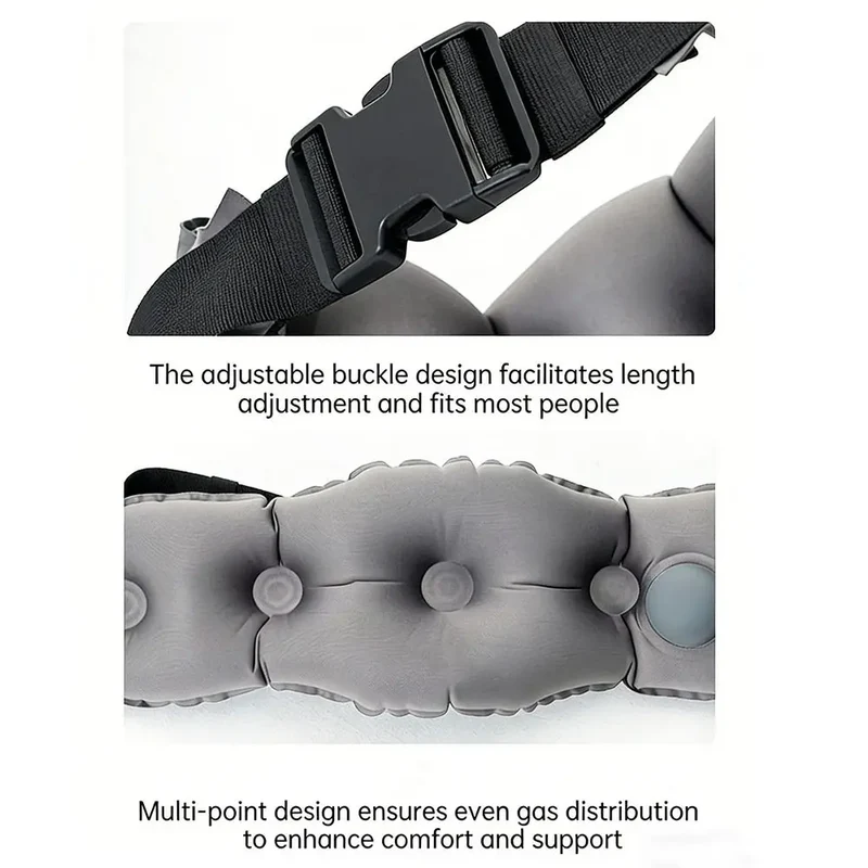 Coussin Lombaire Gonflable Portable – Soutien Réglable avec Sac de Rangement
