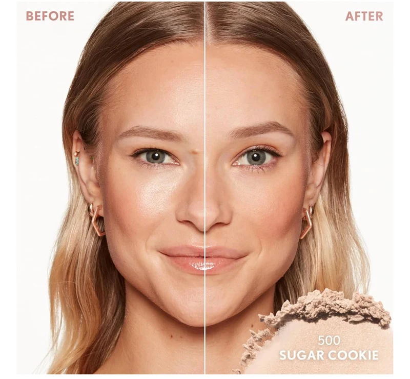 COVERGIRL TruBlend Skin Enhancer Baked Luminous Finishing Face Powder, with Hyaluronic Acid and White Rose Extract, Sheer & Buildable - 500 Sugar Cookie