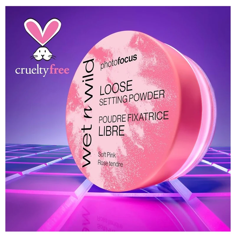 wet n wild Photo Focus Loose Baking Setting Powder, Highlighter Makeup, Suitable for All Skin Tones - Off-White Translucent