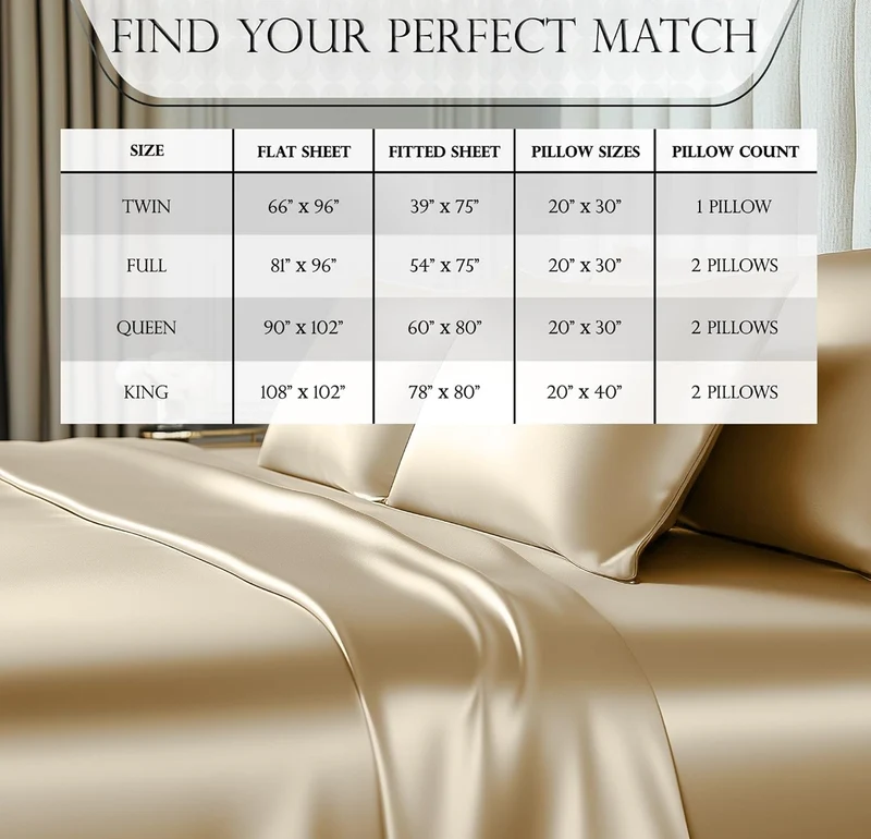 Satin Bed Sheets - 3 PCS Luxury Silky Twin Size Bedding Set - Softer Than Silk, Wrinkle-Free with 15” Deep Pocket Fitted Sheet - (Ivory)
