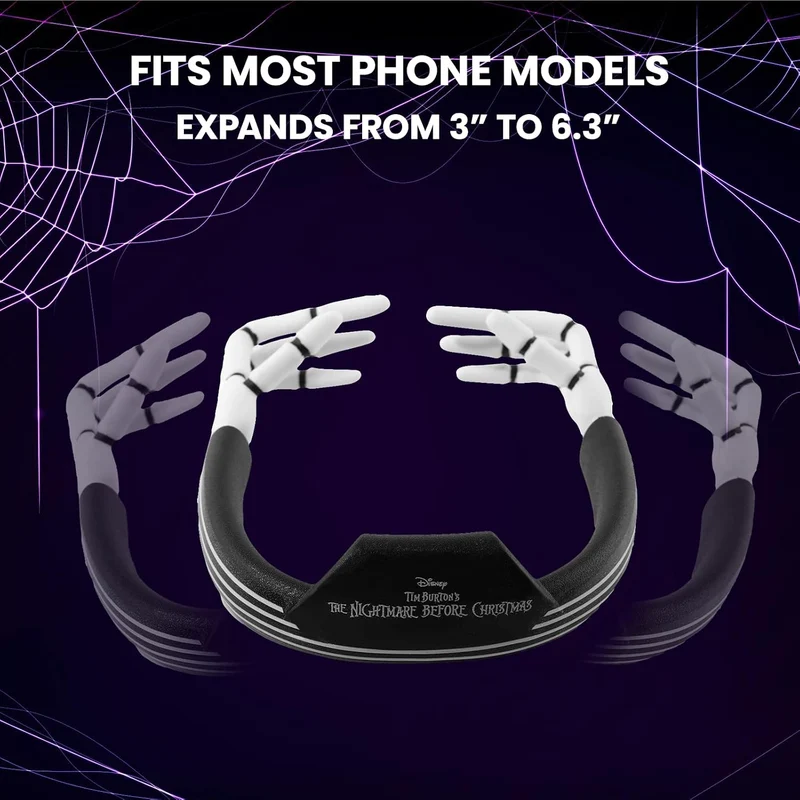 Jack Skellington Hands Phone Stand for Desk- Tim Burton’s The Nightmare Before Christmas Jack and Sally Phone Holder Stand