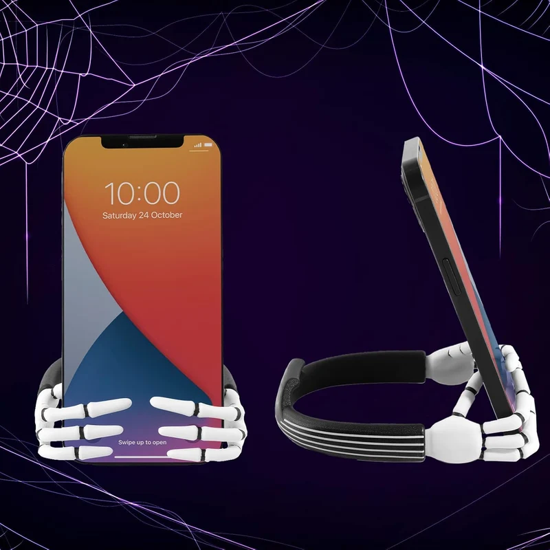 Jack Skellington Hands Phone Stand for Desk- Tim Burton’s The Nightmare Before Christmas Jack and Sally Phone Holder Stand