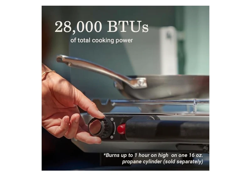 Coleman 3-Burner Camping Stove, Portable Cooktop w/ 28,000 BTUs, Matchless Lighting, & Dual Wind Guards, Great for Outdoor Cooking, Camping, Tailgating, Grilling, BBQs, & More