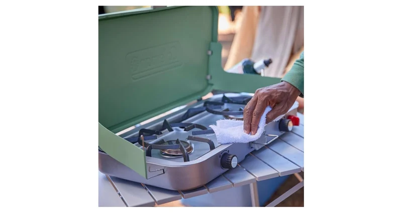Coleman 3-in-1 Outdoor Camp Stove, Portable Cooktop w/ Included Cast-Iron Grill & Griddle Accessories, 24,000 BTUs of Power for Camping, Tailgating, Grilling