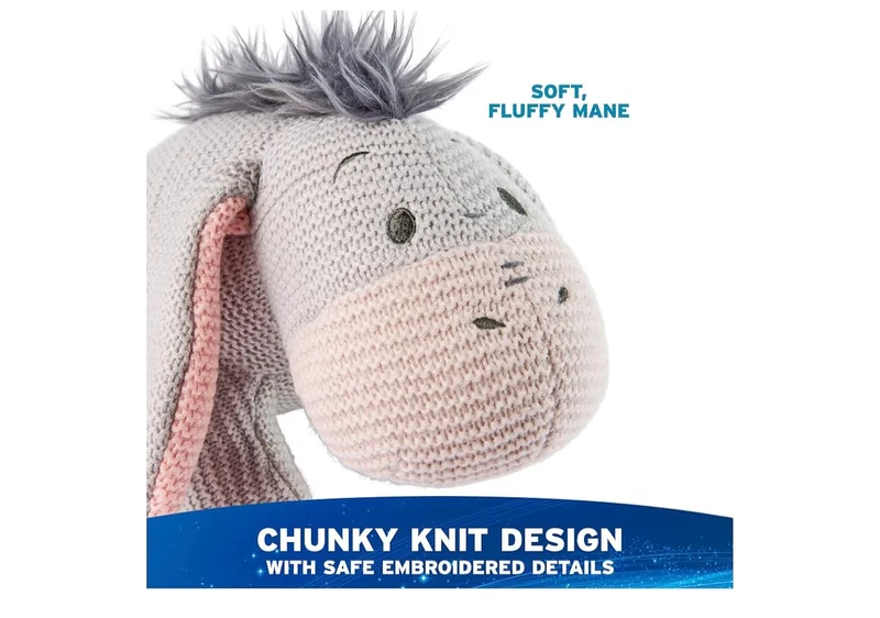Disney 10" Eeyore Knit Plush, Winnie the Pooh, Stuffed Animal for Ages 1 and Up - Gray