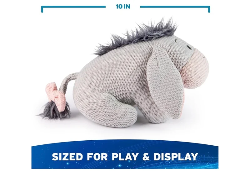 Disney 10" Eeyore Knit Plush, Winnie the Pooh, Stuffed Animal for Ages 1 and Up - Gray