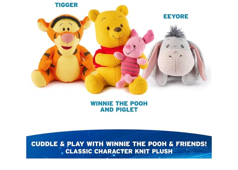 Disney 10" Eeyore Knit Plush, Winnie the Pooh, Stuffed Animal for Ages 1 and Up - Gray