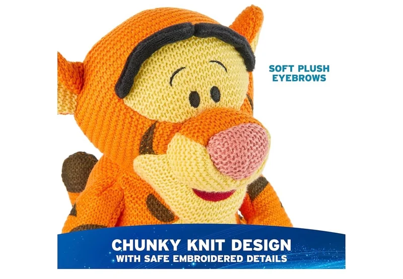 Disney 10" Tigger Knit Plush, Winnie the Pooh, Stuffed Animal for Ages 1 and Up - Orange