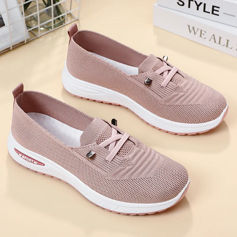 Chaussures décontractées respirantes à semelles épaisses pour femmes
