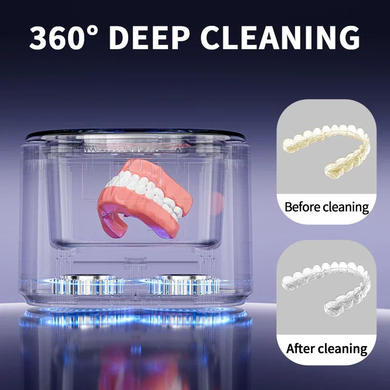 Nettoyeur Ultrasonique Dentaire 50KHz Rechargeable USB — 3 Modes
