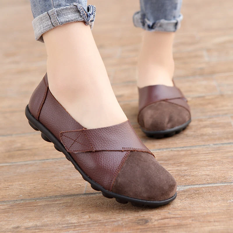 Mocassins orthopédiques en cuir pour femme