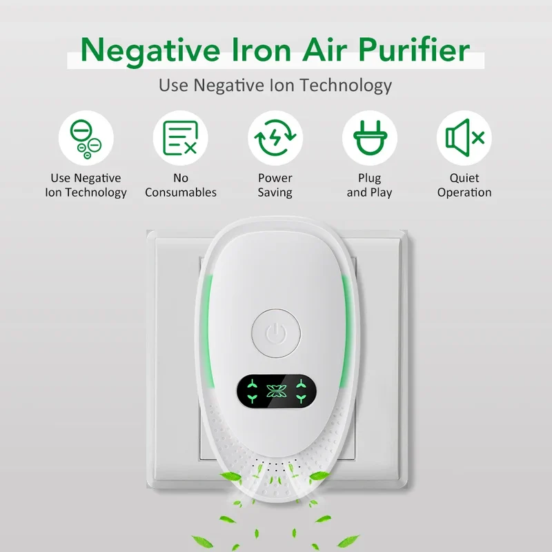 Purificateur d’Air Ionique Silencieux Prise Murale
