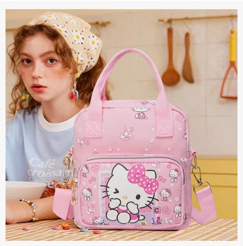 Cute Cartoon Tote Bag, Crossbody Bags for Girls, Adjustable Strap Sling Backpack - (PINK)