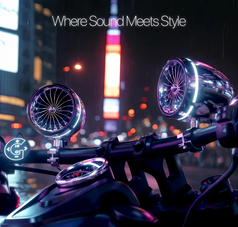 4 Inch Motorcycle Bluetooth Speakers Waterproof Radio Audio System 300W Speakers, LED Ring, Built-in Amplifier, USB/AUX,Wired Control, Great for Harley, ATV, scooters 4-Wheeler