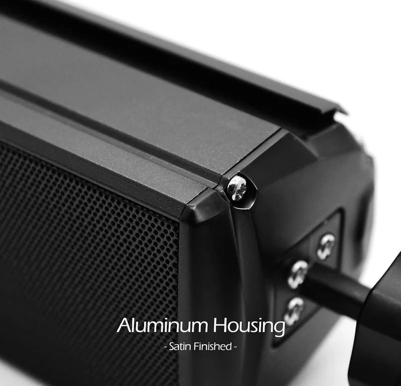 Bluetooth Motorcycle Speakers Waterproof with LED Light Bluetooth/FM Radio/AUX/USB, 360°Adjustable Mount. Fits 7/8 to 1.25 inch handlebars for Harley, ATV, and UTV.