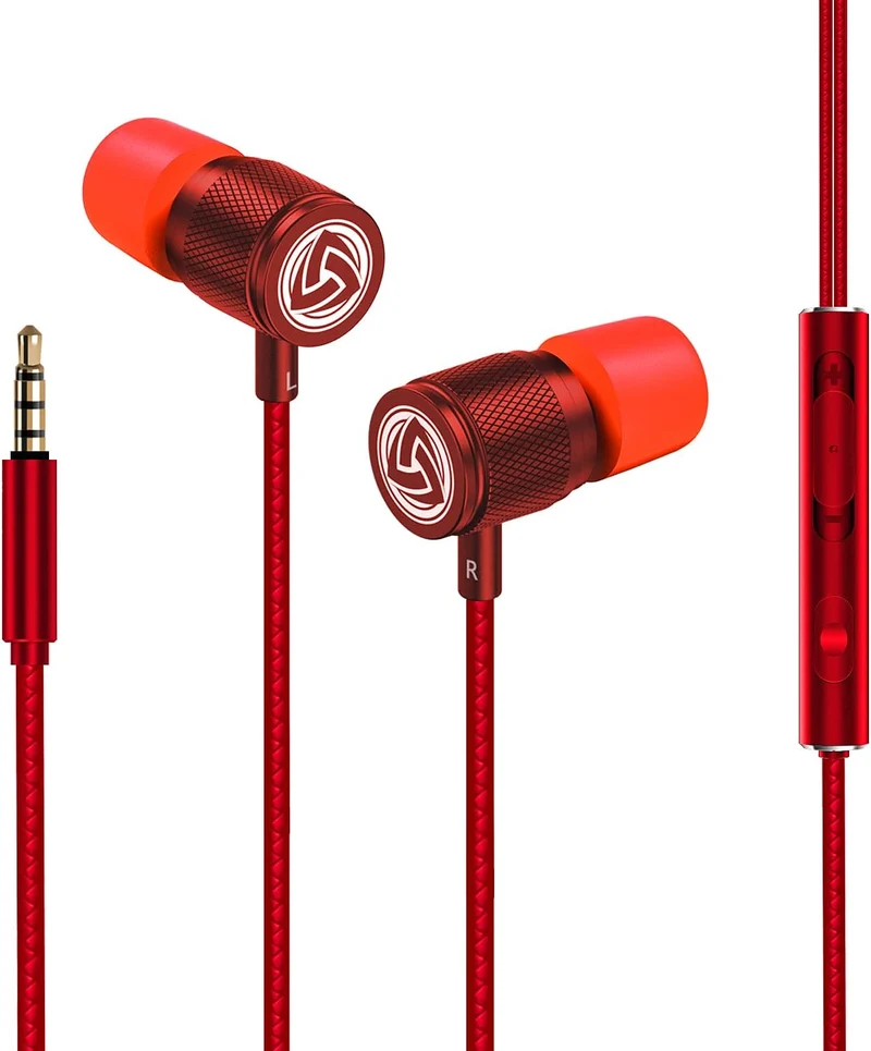 Ultra Wired Earbuds in-Ear Headphones, Earphones with Microphone, Noise Isolating Ear Buds, Memory Foam for iPhone, Samsung, School Students, Kids, Women, Small Ears