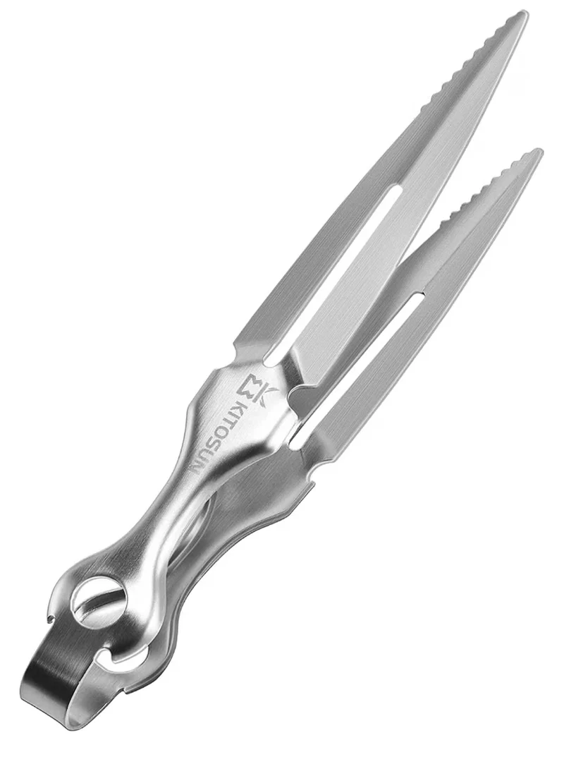 Charcoal Tongs - Thick Stainless Metal BBQ Kitchen Clips - 8.8" Long Superior Polished Narguile Shisha Coals Tongs - Durable Heavy Duty - (Chromium)