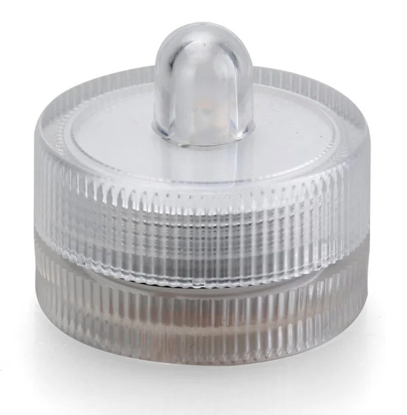 Submersible LED Lights Battery Powered Underwater Waterproof LED Tea Light Candles Home Decor Lighting - Yellow
