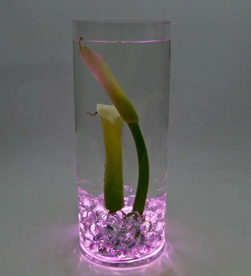 Submersible LED Lights Battery Powered Underwater Waterproof LED Tea Light Candles Home Decor Lighting - Purple