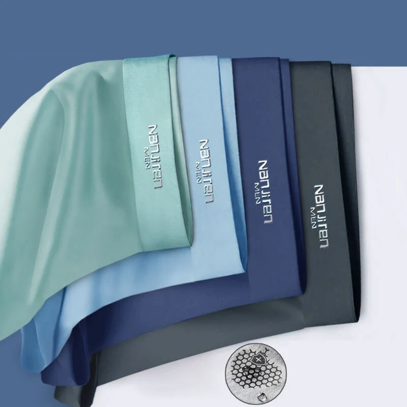Lot de 4 Boxer en soie glacée anti bactérien