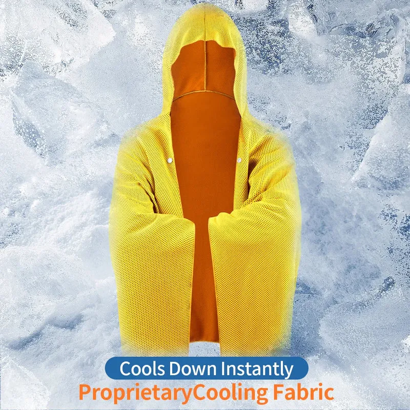 Poncho de Bain Rafraîchissant Multifonctions à Capuche – Serviette XXL Ultra Absorbante