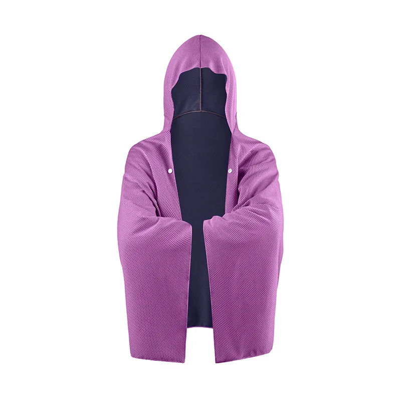 Poncho de Bain Rafraîchissant Multifonctions à Capuche – Serviette XXL Ultra Absorbante
