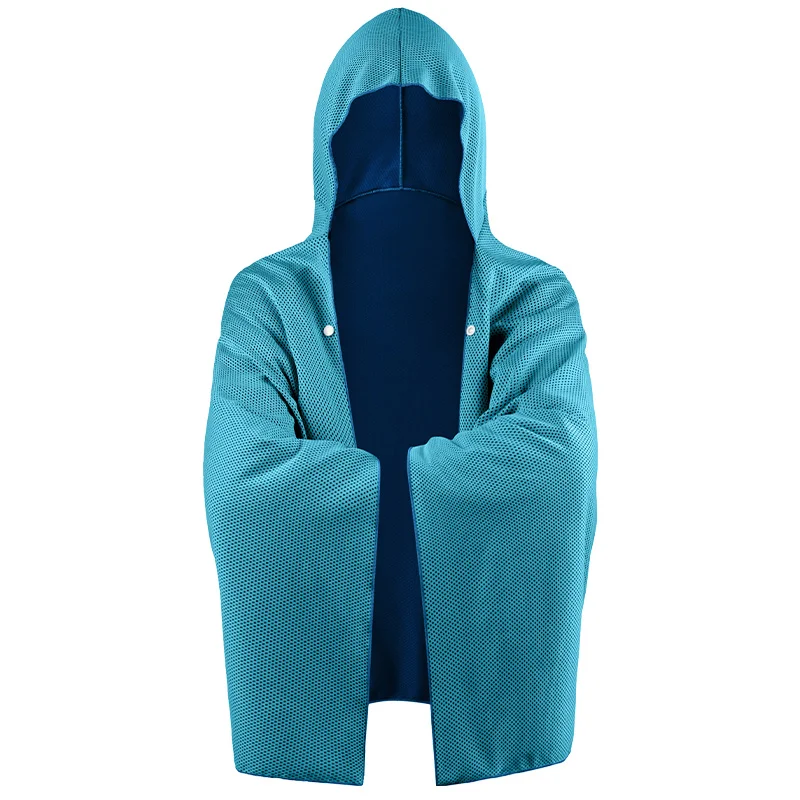 Poncho de Bain Rafraîchissant Multifonctions à Capuche – Serviette XXL Ultra Absorbante