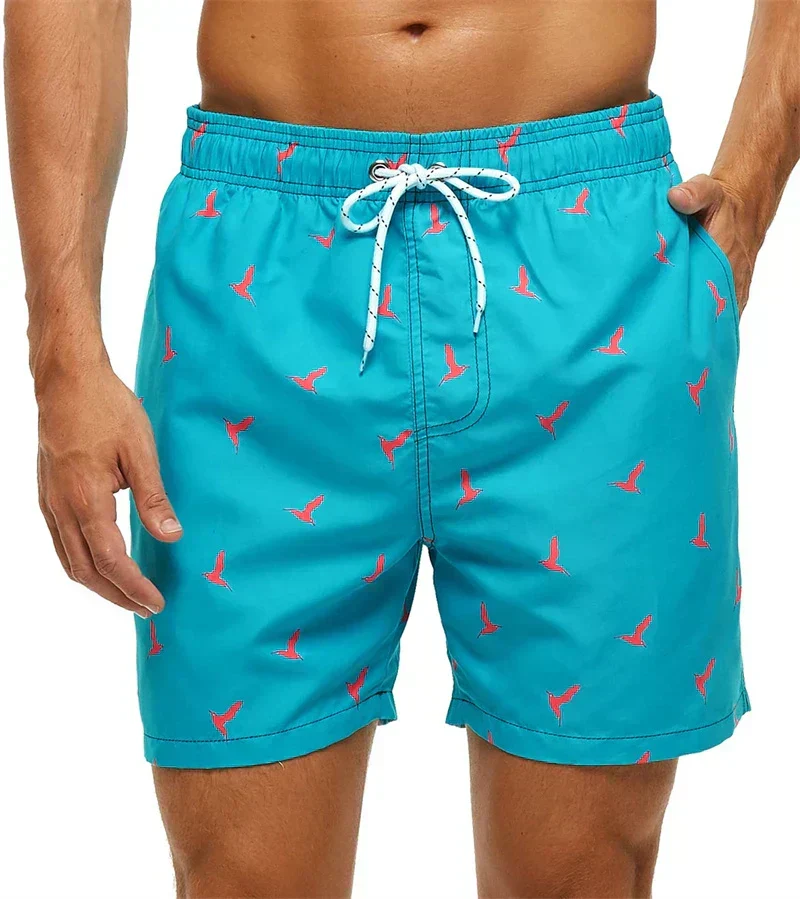 Short de Bain à Cordon et Différents Motifs