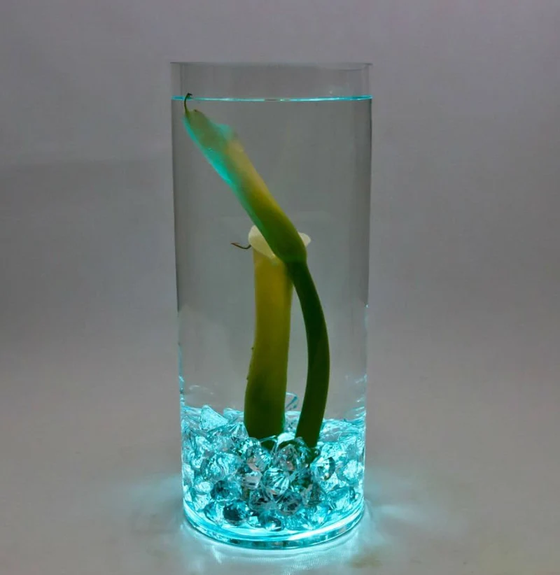 Halloween Lights Submersible LED Lights Battery Powered Underwater Waterproof Tea Light Decor Lighting - Teal