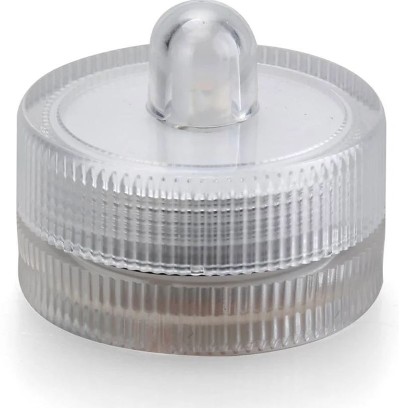 Halloween Lights Submersible LED Lights Battery Powered Underwater Waterproof LED Tea Light for Events Decor Lighting - (Warm White)