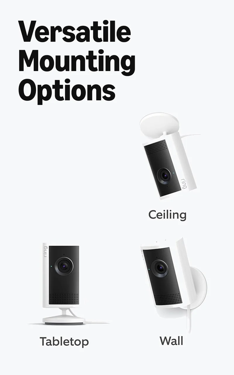 Ring Indoor Cam Plus 2K HD Security Camera - (White) Newest Model