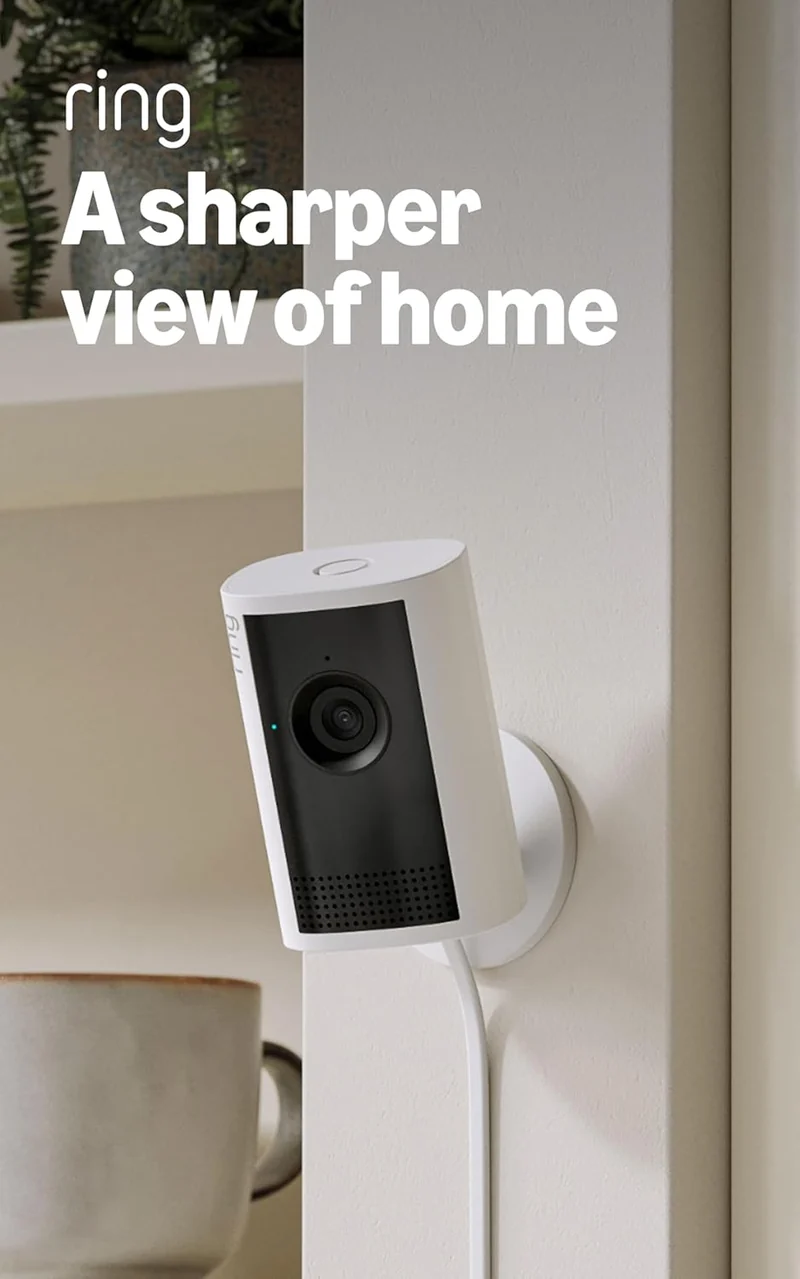 Ring Indoor Cam Plus 2K HD Security Camera - (White) Newest Model