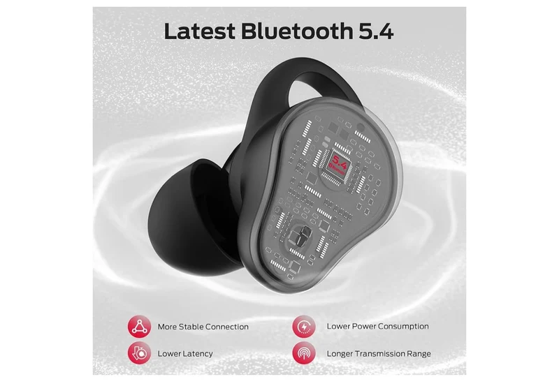 Monster NL210 Wireless Earbuds, Bluetooth 5.4 in-Ear Stereo Built-in Mic for Crystal Clear Call, 32H Playtime, Type-C Charging, Waterproof Sports - (Black)