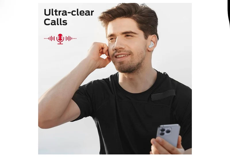 Monster NL210 Wireless Earbuds, Bluetooth 5.4 in-Ear Stereo Built-in Mic for Crystal Clear Call, 32H Playtime, Type-C Charging, Waterproof Sports - (White)