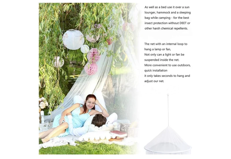 Bed Canopy Mosquito Net,Bed Curtains Full Size from Ceiling Bed Decor w/ Fairy Lights