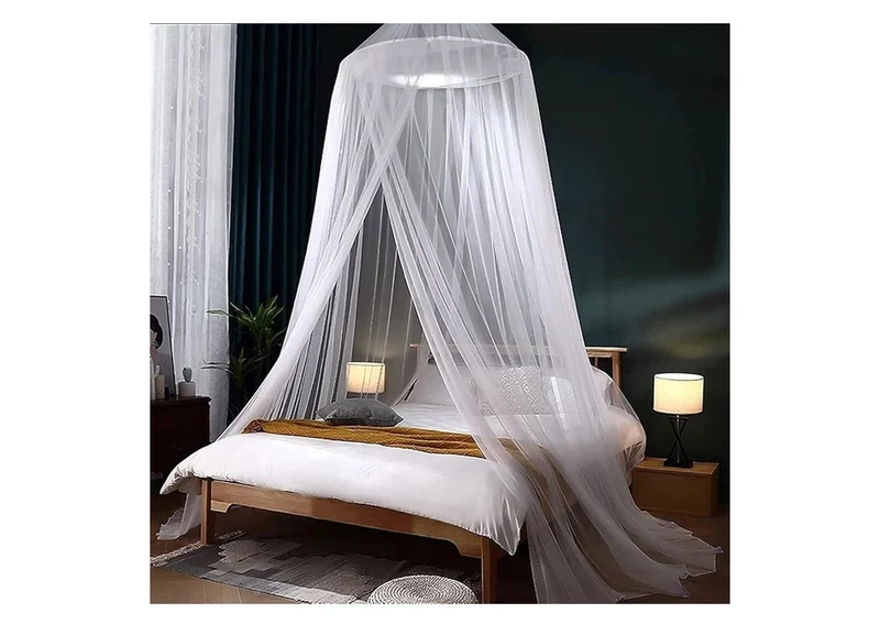 Mosquito Net Bed Canopy Curtains Full Size from Ceiling,Netting Bed Tent - White Decor