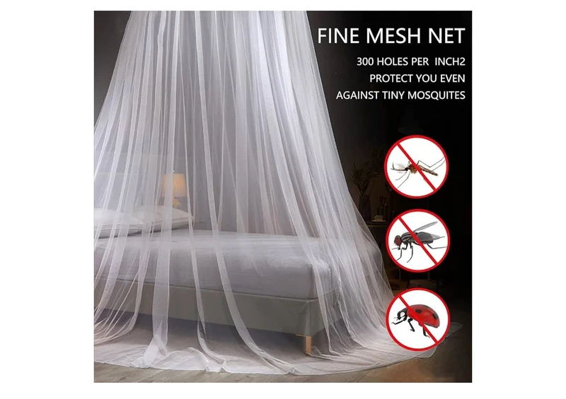 Mosquito Net Bed Canopy Curtains Full Size from Ceiling,Netting Bed Tent - White Decor