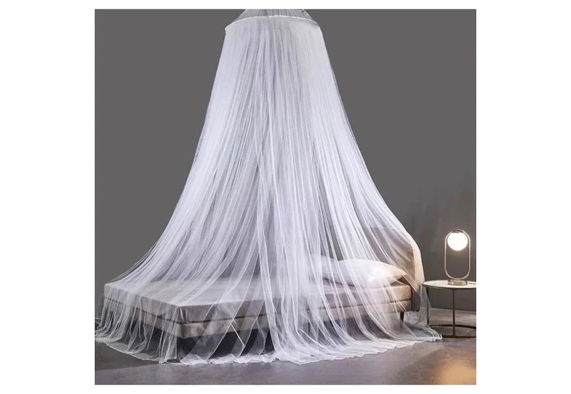 Mosquito Net Bed Canopy Curtains Full Size from Ceiling,Netting Bed Tent - White Decor