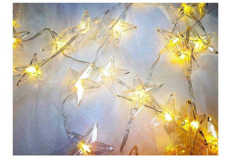 Bed Canopy Curtain with RGB Lights Music Sync Color Changing LED Star Lights with App Remote Mosquito Net Decor