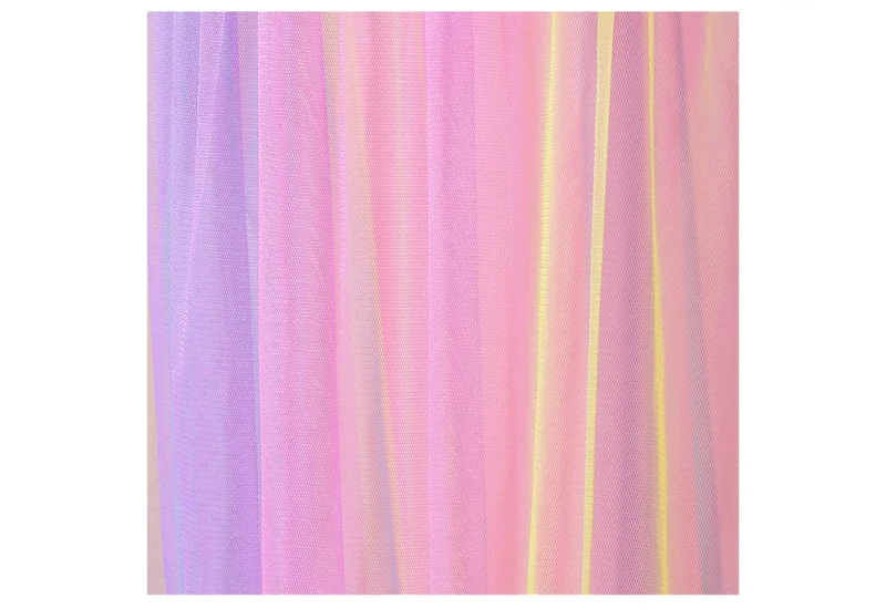 Bed Canopy Curtains Full Size from Ceiling Bed Decor - (Rainbow)