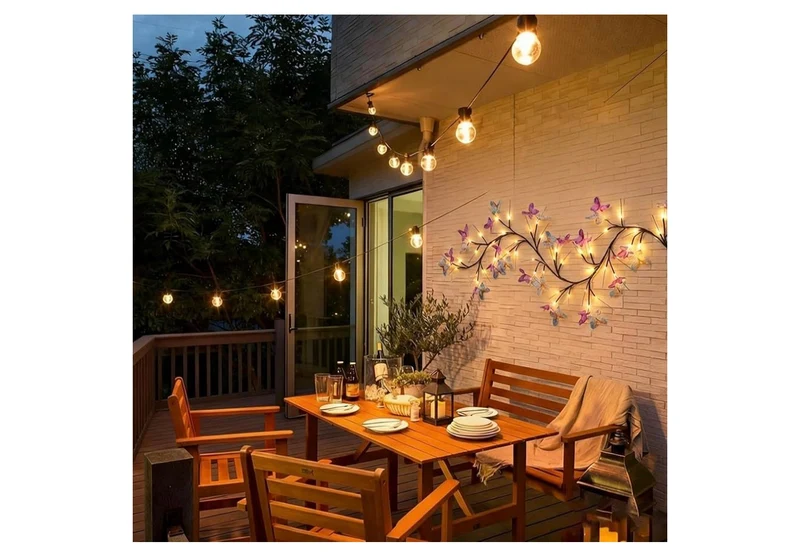 Willow Vine Light w/ Butterfly 48LED 5.9FT Enchanted Wall Decoration 8 Light Modes for Indoor Home Wall Decoration - (Warm White)