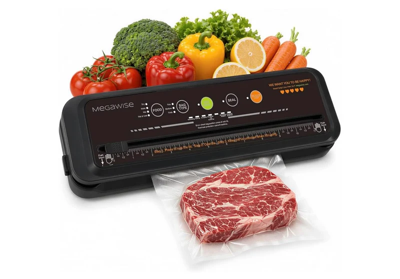 Food Vacuum Sealer, Powerful & Compact One-Touch Automatic Sealer for Cold, Wet, Moist, and Dry Foods - (Black)